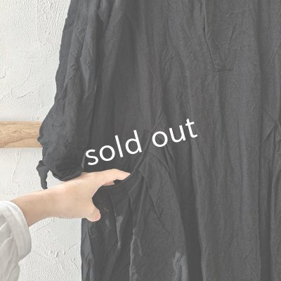 画像13: HALLELUJAH/Robe de Berger 1800s 襟付き羊飼いローブ1800年代・black