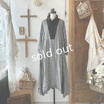 画像14: HALLELUJAH/Robe de Berger 1800s 襟付き羊飼いローブ1800年代・black