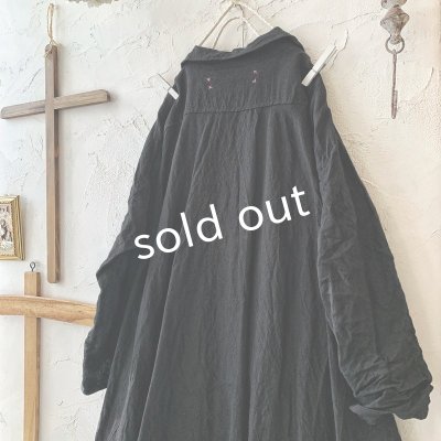 画像6: HALLELUJAH/Robe de Berger 1800s 襟付き羊飼いローブ1800年代・black