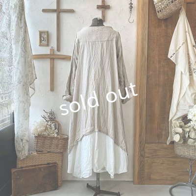 画像5: HALLELUJAH/1930's ローブ・フラックス×オフホワイト