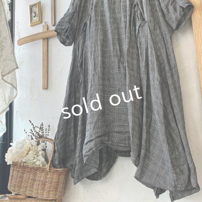 画像6: 当店限定 HALLELUJAH/Robe de Berger 1800s 襟付き羊飼いローブ・glen check