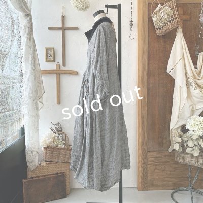 画像14: 当店限定 HALLELUJAH/Robe de Berger 1800s 襟付き羊飼いローブ・glen check