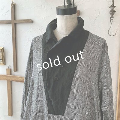 画像17: HALLELUJAH/Robe de Berger 1800s 襟付き羊飼いローブ1800年代・black