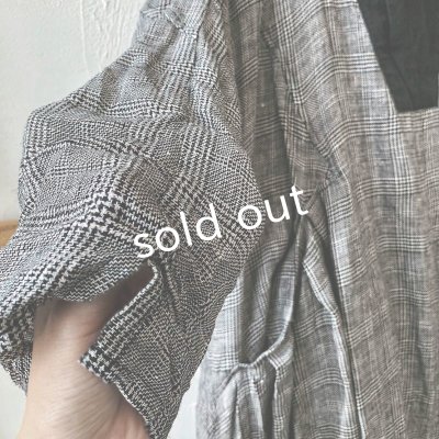 画像7: 当店限定 HALLELUJAH/Robe de Berger 1800s 襟付き羊飼いローブ・glen check