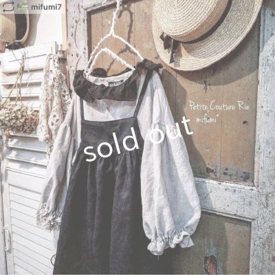 画像6: mifumi／ローラキャミエプロン・黒