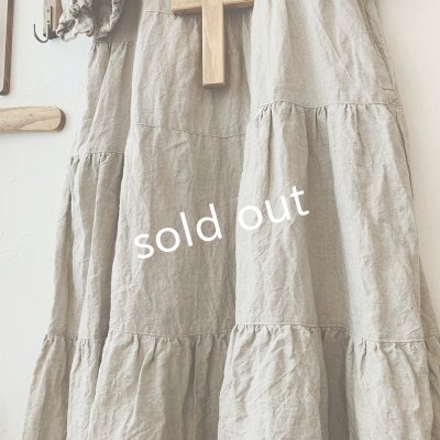 画像4: mifumi／三段ティアードのマリワンピース・生成り