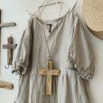 画像2: mifumi／三段ティアードのマリワンピース・生成り (2)