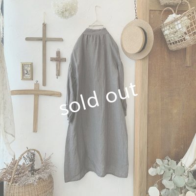 画像6: mifumi／アトリエ刺繍ハンナドレス・グレー