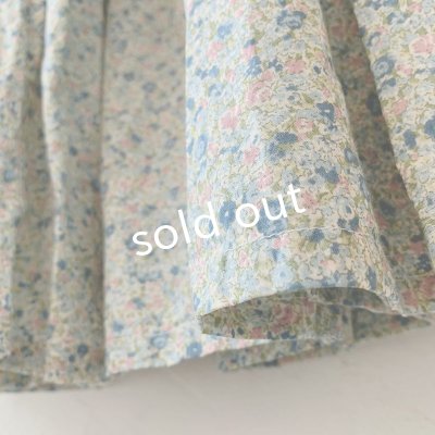 画像3: mifumi/ティアードパッチのスカート・青小花