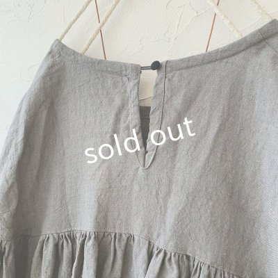 画像7: mifumi／アトリエ刺繍ポワンヨークワンピース・濃灰