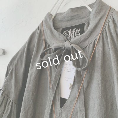 画像3: mifumi／アトリエ刺繍ハンナドレス・グレー