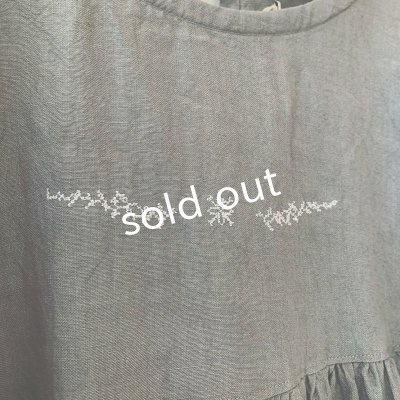 画像4: mifumi／アトリエ刺繍ポワンヨークワンピース・濃灰