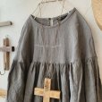 画像3: mifumi／アトリエ刺繍ポワンヨークワンピース・濃灰