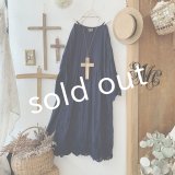 mifumi／Wトロンのワンピース・ネイビーベル刺繍