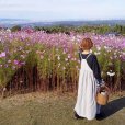 画像10: mifumi／Wトロンのワンピース・カーキに茶花