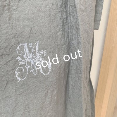 画像5: mifumi／タックとアトリエ刺繍のエプロン・濃灰