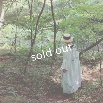 画像8: mifumi/アトリエ刺繍 森のオーバーワンピース・黒