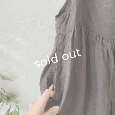 画像3: mifumi/ふたつりぼんのエプロンワンピース・こげ茶