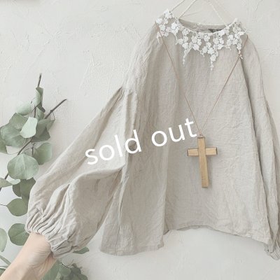 画像4: mifumi/おはなたちのブラウス・生成り