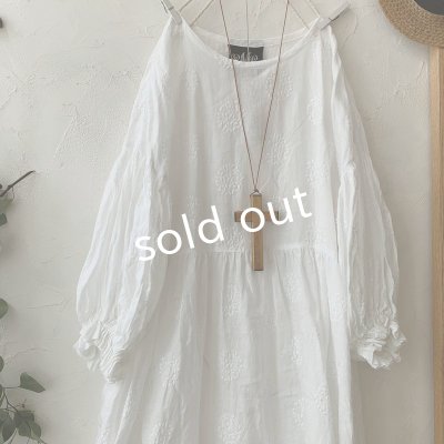 画像3: mifumi/ドロップショルダーボリュームpuffワンピース・森のぼーるオフ