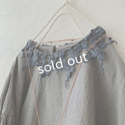 画像3: mifumi／おはなたちのブラウス・濃灰