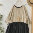 画像5: mifumi／hibinoワンピース・シャビー黒花×黒スカート