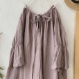 画像7: mifumi／アトリエ刺繍 森のオーバーワンピース・ライラック