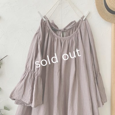 画像3: mifumi／アトリエ刺繍 森のオーバーワンピース・ライラック