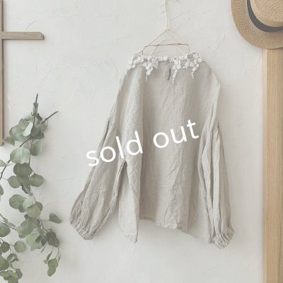 画像5: mifumi/おはなたちのブラウス・生成り