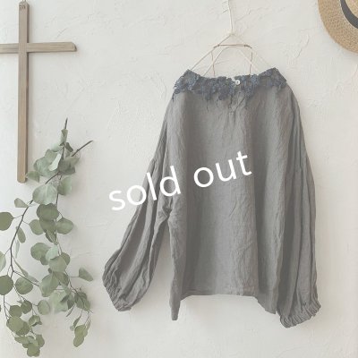 画像5: mifumi／おはなたちのブラウス・濃灰