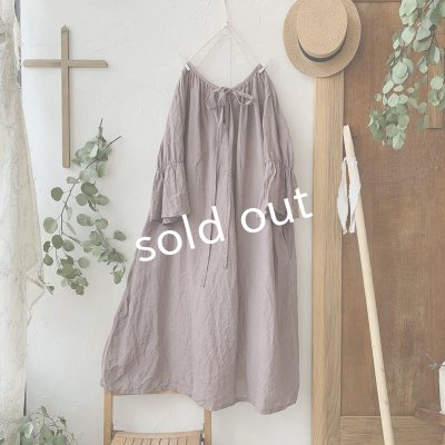 画像6: mifumi／アトリエ刺繍 森のオーバーワンピース・ライラック