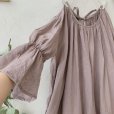 画像2: mifumi／アトリエ刺繍 森のオーバーワンピース・ライラック (2)
