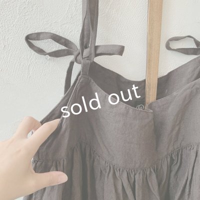 画像5: mifumi/ふたつりぼんのエプロンワンピース・こげ茶