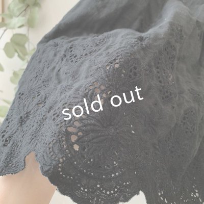 画像3: mifumi/ティアードぺちスカート・黒ベルレース