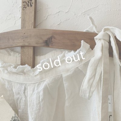 画像3: mifumi/タックとアトリエ刺繍のエプロン・オフ