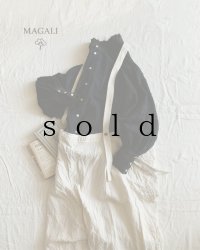 MAGALI /ドットラッフルブラウス・ブラック