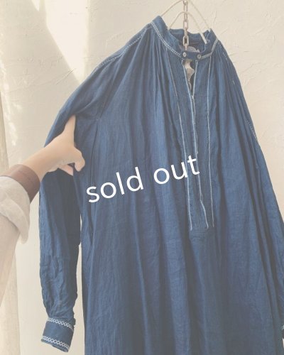 画像4: HALLELUJAH/1800's 羊飼いのローブ ハンドステッチ・インディゴ