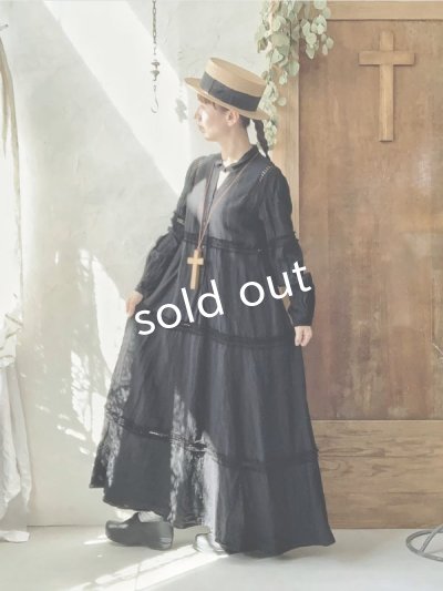 画像10: HALLELUJAH/1940's レースローブ・ブラック