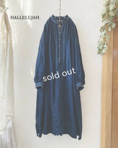 画像1: HALLELUJAH／1800's 羊飼いのローブ ハンドステッチ・インディゴ