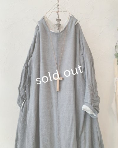 画像4: HALLELUJAH/羊飼いのローブ ガーゼ・グレー