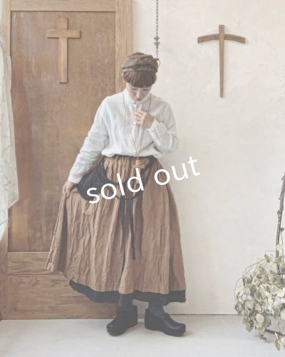 画像6: MARCHE' DE SOEUR/種蒔きポケットのスカート・柿渋染め