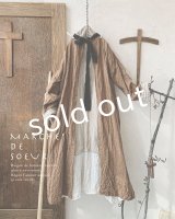 MARCHE' DE SOEUR／後ろりぼんワンピース・柿渋染め
