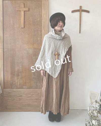 画像8: MARCHE' DE SOEUR/ウールリネンのポンチョ・杢ナチュラル