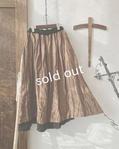 画像4: MARCHE' DE SOEUR/種蒔きポケットのスカート・柿渋染め