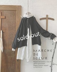 MARCHE' DE SOEUR／後ろりぼんショートプルオーバー・黒