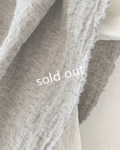 画像6: MARCHE' DE SOEUR/ウールリネンのポンチョ・杢グレー