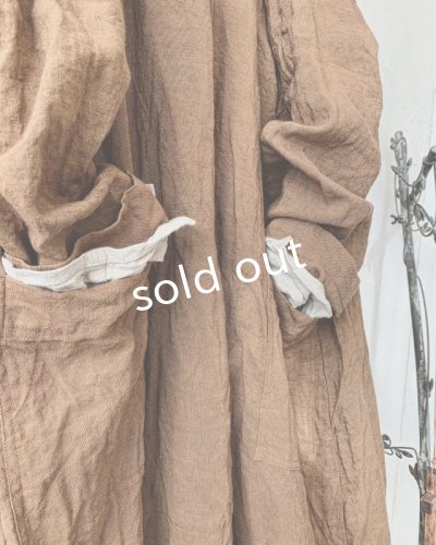 画像4: MARCHE' DE SOEUR／後ろりぼんワンピース・柿渋染め