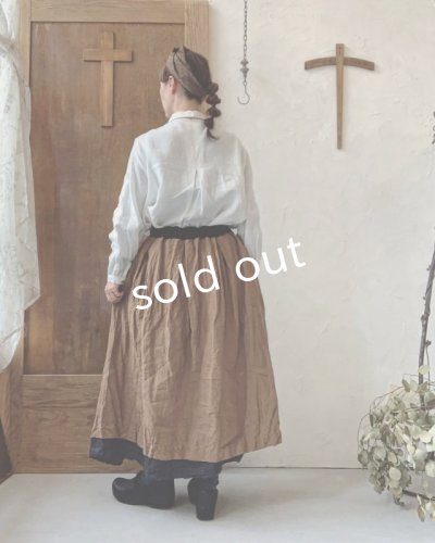 画像8: MARCHE' DE SOEUR/種蒔きポケットのスカート・柿渋染め