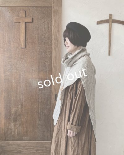 画像9: MARCHE' DE SOEUR/ウールリネンのポンチョ・杢ナチュラル