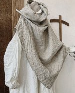 画像3: MARCHE' DE SOEUR／ウールリネンのポンチョ・杢ナチュラル (3)